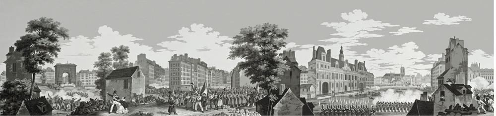 Papier peint panoramique décoratif La révolution 1830