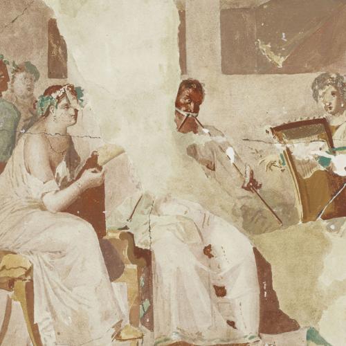 Papier peint ancien antiquité, Le Concert