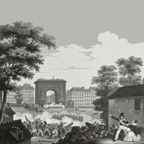 Papier peint ancien historique La Révolution de 1830 - Partie 1