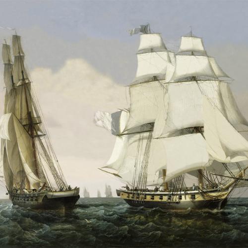 Papier peint ancien marine, Le retour de l'île d'Elbe, le 1er mars 1815