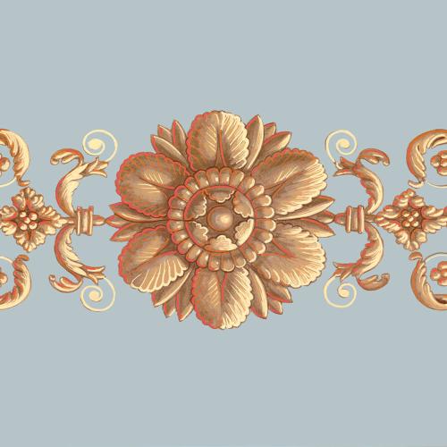 Papier peint panneau décoratif empire, la Fleur-acanthe