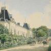 Papier peint ancien Paysage & jardin, Vue de Malmaison : vue de la façade du château côté parc