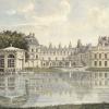Papier peint ancien Paysage & jardin, Vue de l'étang de Fontainebleau