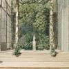 Papier peint ancien Paysage & jardin, l'Intérieur de la serre-chaude à la Malmaison
