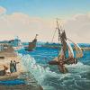 Papier peint ancien marine, La jetée de Dieppe