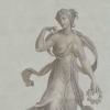 Papier peint panneau décoratif antiquité, une danseuse pompéienne