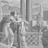 Papier peint panoramique antiquité La réconciliation de Vénus et Psyché