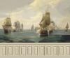 Papier peint ancien marine, Combat naval de la Dominique, le 17 avril 1780