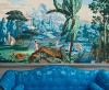 Papier peint ancien scène historique du paysage de Télémaque dans l'ile de Calypso - Partie 4
