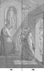 Papier peint panoramique antiquité Les parents de Psyché consultant l'oracle d'Apollon Hauteur x Largeur : 180 x 118 cm - 2 lés