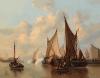 Papier peint ancien marine : Arrivée de hauts personnages dans un port hollandais du 17 ème siècle Couleur : Originale