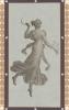Papier peint panneau décoratif d'une Danseuse pompéienne Couleur : fond gris