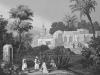 Papier peint panoramique Fontaine à Alger Couleur : Grisaille
