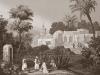 Papier peint panoramique Fontaine à Alger Couleur : Sépia