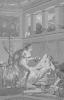 Papier peint panoramique antiquité Psyché voulant poignarder l'amour endormi Couleur : Originale