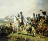 Papier peint ancien scène historique, Napoléon 1er à la bataille de Wagram le 6 juillet 1809 Couleur : Originale