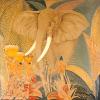 Papier peint panoramique Elephant et porteuses Couleur : Originale