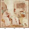 Papier peint ancien antiquité, Le Concert Hauteur x Largeur : 180 x 189 cm - 3 lés