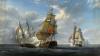 Papier peint ancien marine, Combat de la Frégate française, La canonnière contre le vaisseau anglais le Tremendous Couleur : Originale