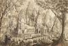 Papier peint ancien d'un paysage d'Asie Ruines du Bayon Couleur : Originale