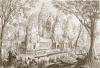 Papier peint panoramique Ruines du Bayon Couleur : Sépia