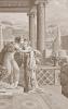 Papier peint panoramique antiquité La réconciliation de Vénus et Psyché Couleur : Sépia