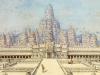Papier peint panoramique Vue générale des façades orientales de Bayon, prise de l'entrée des terrasses Couleur : Originale